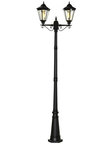 Solcelle lanterne i aluminium og glas...