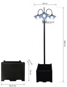 Solcelle lanterne i stål og... 2