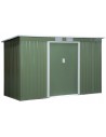 Redskabsskur i stål H158 - 172 x B280 x D130 cm - Grøn