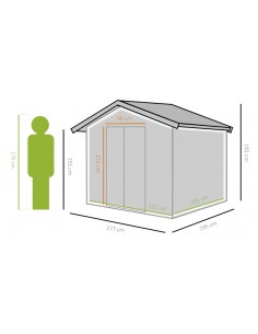 Redskabsskur i stål H192 x... 2