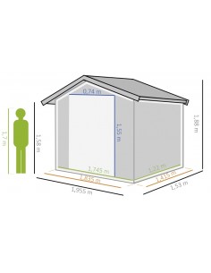 Redskabsskur i stål H188 x... 2