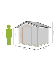 Redskabsskur i stål H192 x... 2