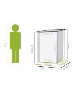 Redskabsskur i stål H146 -... 2