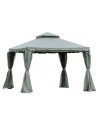 Havepavillon i aluminium og polyester 3 x 3 m - Grå