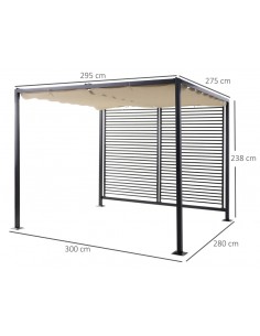 Havepavillon med skydetag i... 2