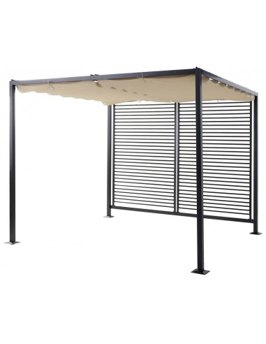 Havepavillon med skydetag i metal og...