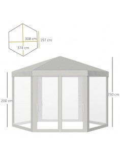Havepavillon i metal og... 2