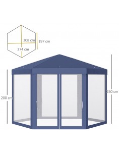 Havepavillon i metal og... 2