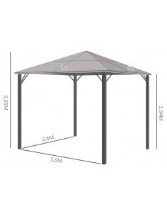 Havepavillon i aluminium og... 2