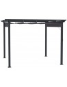 Havepavillon med skydetag i aluminium og polyester 2,95 x 2,95 m - Sort/Grå