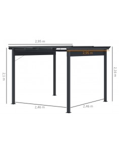 Havepavillon med skydetag i... 2