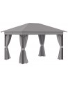Havepavillon i aluminium og polyester 4 x 3 m - Grå