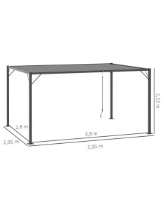 Havepavillon med lameltag i... 2