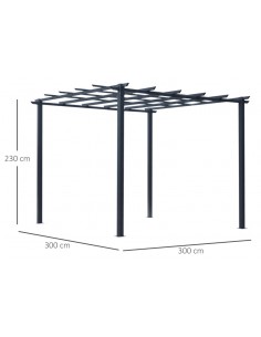 Havepavillon i metal 3 x 3... 2
