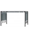 Havepavillon med skydetag i aluminium og polyester 3,9 x 2,9 m - Sort/Grå