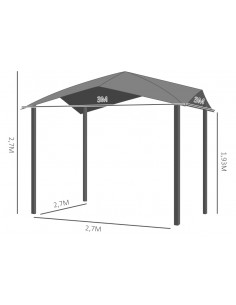 Havepavillon i metal og... 2