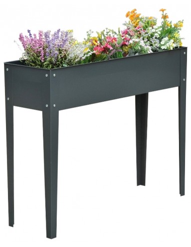 Højbed i stål B100 x D30 x H80 cm -...