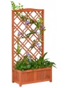 Højbed med espalier i fyrretræ B60 x D30 x H122,5 cm - Orange