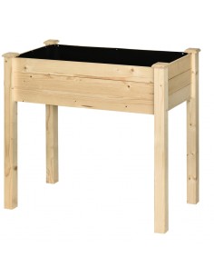 Højbed i fyrretræ og filt...