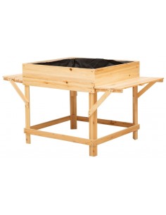 Højbed i fyrretræ og filt...