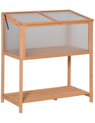 Væksthus i fyrretræ og polycarbonat...