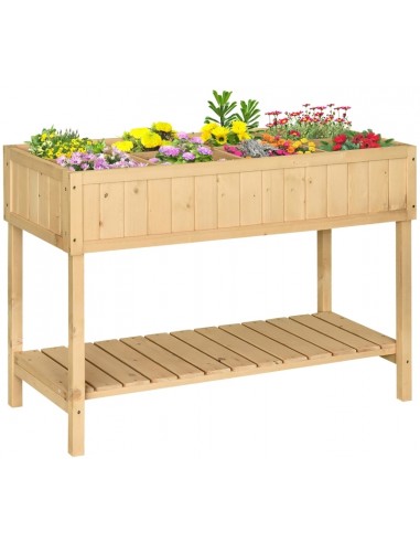 Højbed i fyrretræ B120 x D60 x H81 cm...