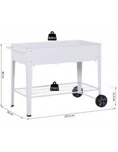 Højbed på hjul i metal... 2