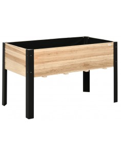 Højbed i fyrretræ og stål...