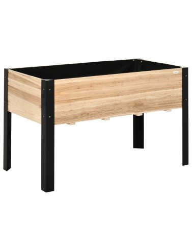 Højbed i fyrretræ og stål B120 x D60...