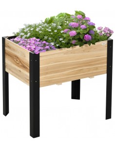 Højbed i fyrretræ og stål...