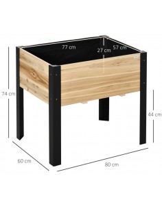 Højbed i fyrretræ og stål... 2