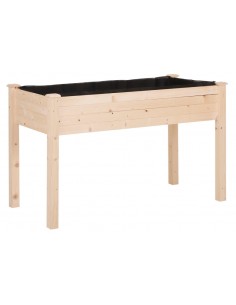 Højbed i fyrretræ og filt...