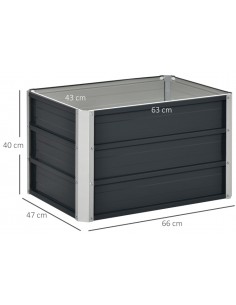 Højbed i stål B66 x D47 x... 2