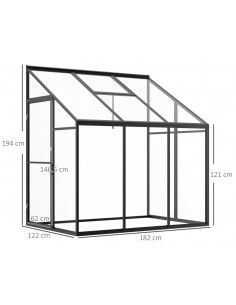 Drivhus til væg i aluminium... 2