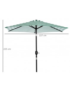 Parasol med tilt i metal og... 2