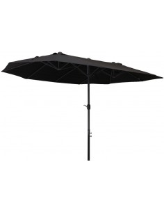 Oval parasol i metal og...