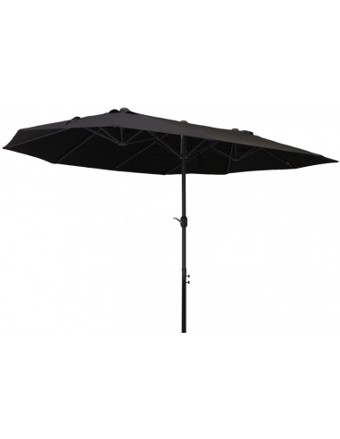 Oval parasol i metal og polyester...