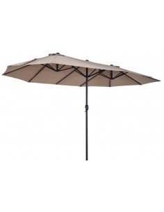 Oval parasol i metal og...