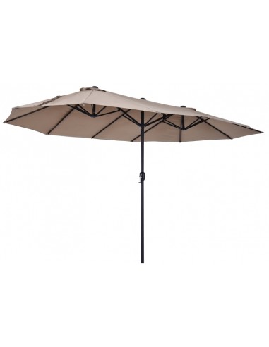 Oval parasol i metal og polyester...