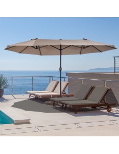 Oval parasol i metal og... 2