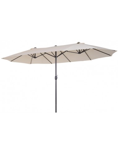 Oval parasol i metal og polyester...