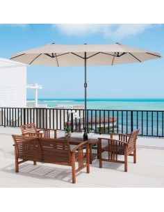 Oval parasol i metal og... 2