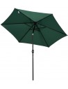 Parasol med tilt i metal og polyester H235 x Ø270 cm - Mørkegrøn