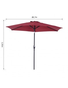Parasol med tilt i metal og... 2