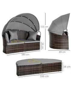 Daybed Solseng i polyrattan... 2