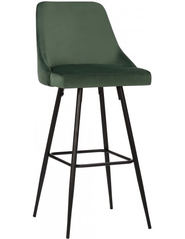 Barstol i metal og velour H108 cm -...