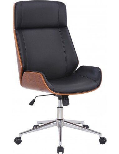 Kontorstol i formtræ og kunstlæder...