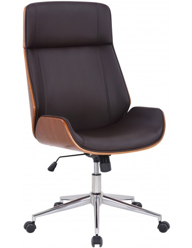 Kontorstol i formtræ og kunstlæder...