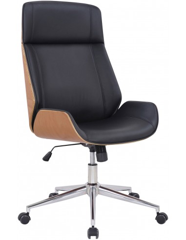 Kontorstol i formtræ og kunstlæder...