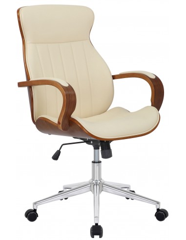 Kontorstol i formtræ og kunstlæder...